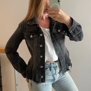 Blank NYC distressed denim jacket